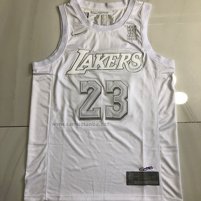 Camiseta Los Angeles Lakers LeBron James #23 MVP Blanco